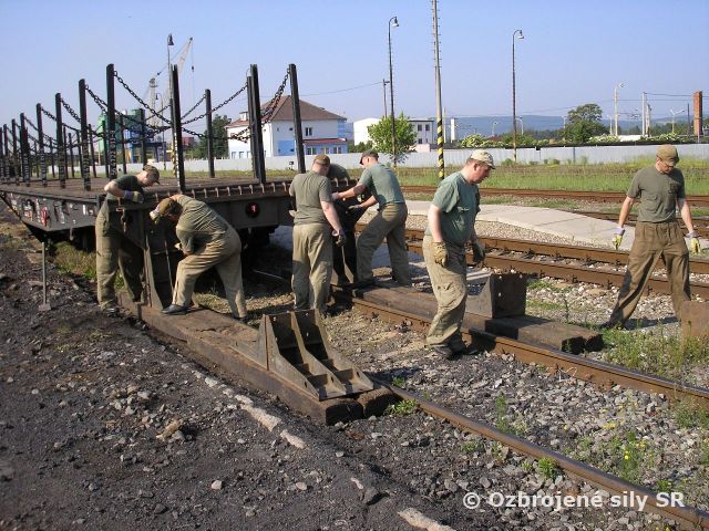 Výcvik vojsk v preprave po železnici u 2.mechanizovanej brigády 