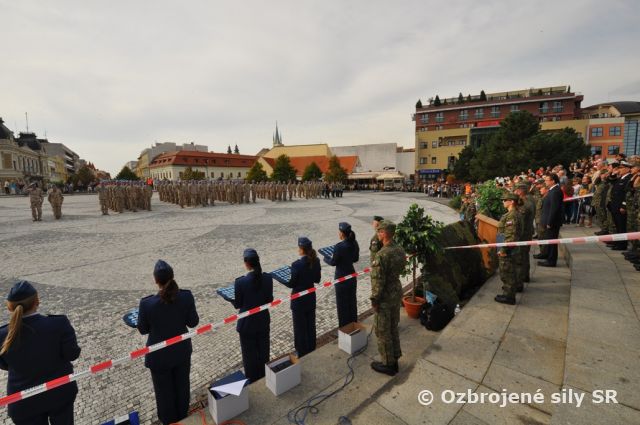 Privítanie príslušníkov mierovej misie UNFICYP v Nitre