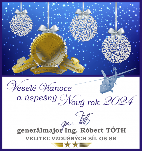 Vianočný a novoročný pozdrav veliteľa Vzdušných síl OS SR