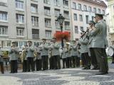 Hudobné vystúpenie Vojenskej hudby OS SR v Bratislave na Hviezdoslavovom námestí