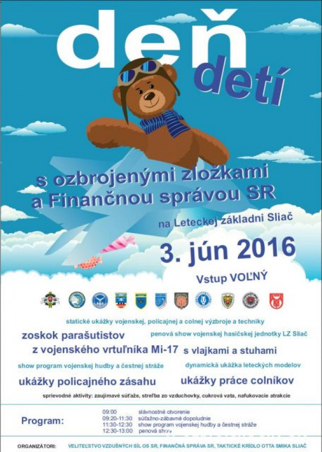 AVÍZO - Deň detí na Leteckej základni Sliač