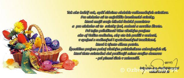 Veľkonočné prianie veliteľa pozemných síl 