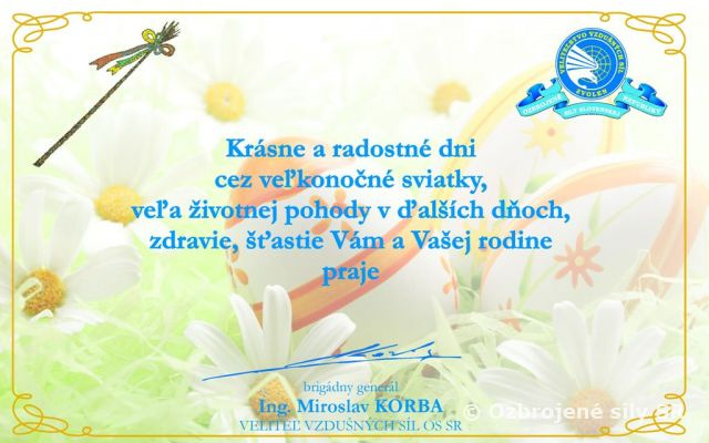 Veľkonočné prianie veliteľa vzdušných síl