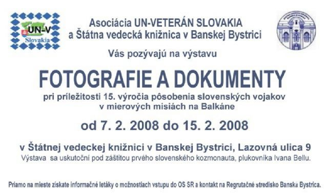 Fotografie a dokumenty z misií v Banskej Bystrici